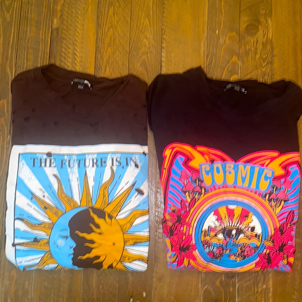 Plus 1X BUNDLE- 2 long sleeve tees